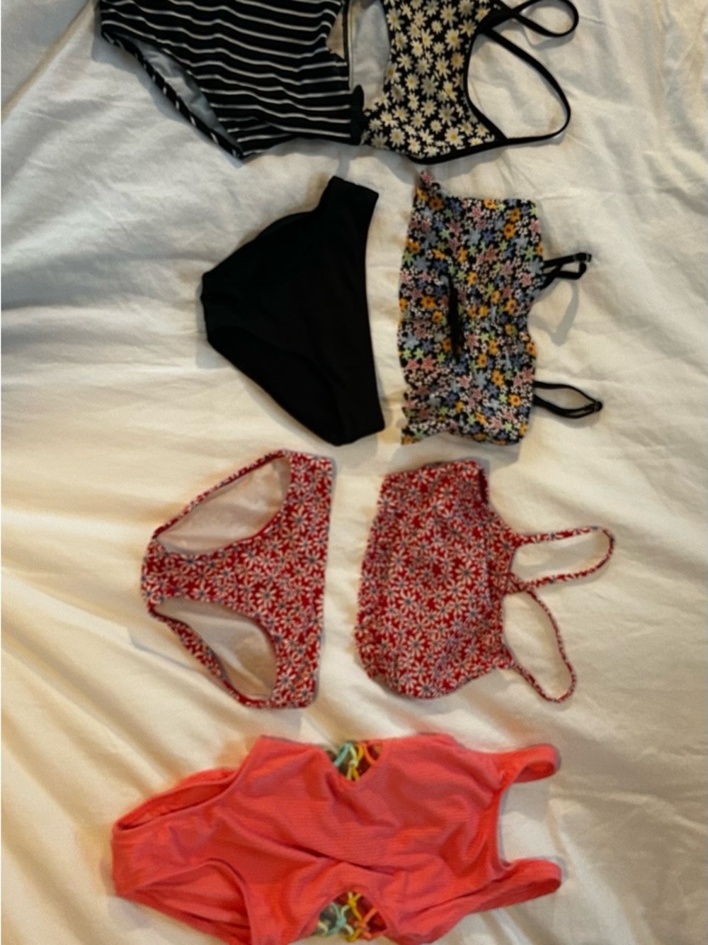 Target Kids Swim Bikini Tops and Bottoms - Black, Red, Pink, Floral